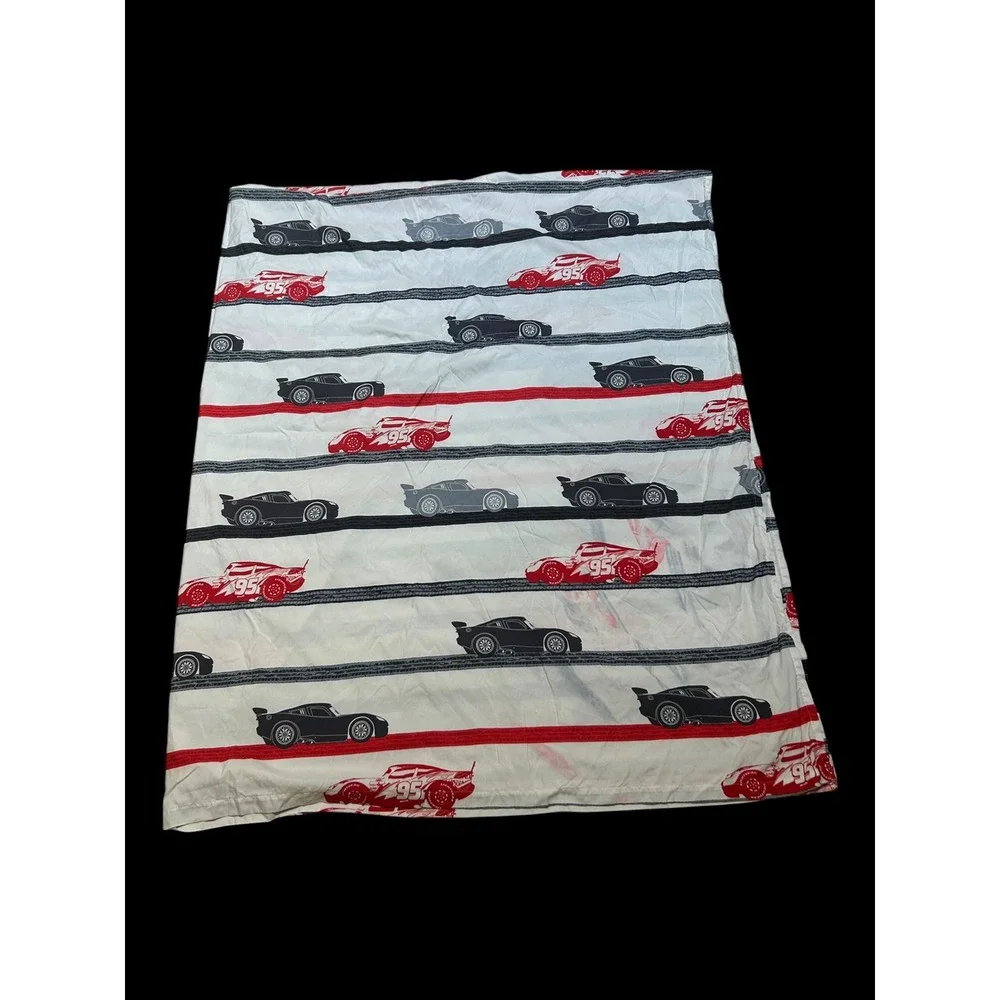 Disney Pixar Cars Lightning McQueen Flat Bed Sheet Red White Jay Franco & Sons
